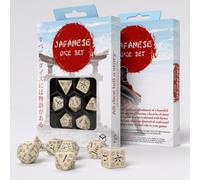 Q-Workshop Last Words Set De Dados RPG Japones De Piedra 7pc Beige Para DnD