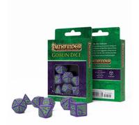 Set De Dados Pathfinder Goblin 7 Caras Morado Y Verde Q-Workshop