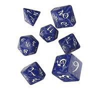 Q-Workshop QWOCLE85 Classic RPG Juego de Dados Blanco y Cobalto (7)