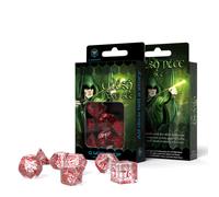 Q-Workshop Dados Elfos (Transparente - Rojo)