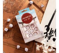 Q-WORKSHOP Set De Dados Kanji Loto Estrella Azul Japonesa Para DnD RPG