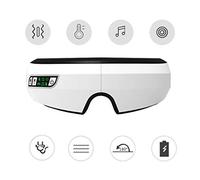 Q&Z Masajeador De Ojos,MáScara De Masaje De Ojos Plegable Gafas De Masaje InaláMbrico Eye Massager Con PresióN De Aire CompresióN Del Calor VibracióN Bluetooth MúSica Alivio Fatiga