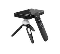 Q13D Bolwins Mini DLP Proyector Android 9.0 WiFi Bluetooth Home Cinema Beamer con HDMI USB AirPlay MiraCast 4K Decodificador 120 pulgadas DLP Proyector de bolsillo 1 GB 8 GB batería Negro