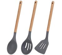 Q3003 San Ignacio 3PC Set 3pcs utensilios de cocina, cabezal de silicona, colección ordesa, Multicolor