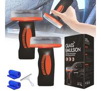 Q4 Glass Guard, Qifor Glass Cleaner, Glasscleaning Board for Car Windshield, Car Oil Film Cleaner, Automotive Oil Film Cleaning Brush for Cars Window (2 Pcs)