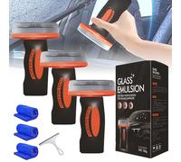 Q4 Glass Guard, Qifor Glass Cleaner, Glasscleaning Board for Car Windshield, Car Oil Film Cleaner, Automotive Oil Film Cleaning Brush for Cars Window (3 Pcs)