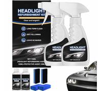 Q4 Headlight Restoration, 2026 New Headlight Restoration Kit, Automotive Headlamp Restoration Fluid Kit, Multifunctional Car Headlight Polishing for All Vehicle Types (2)