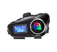 Q58 Max - Auriculares inalámbricos para motocicleta con cancelación de ruido para 2 conductores, 800 m de distancia, BT 5 0 FM 32G, tarjeta de memoria, compatible con AI IPX6, impermeable, 25 horas