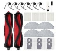 Q7 L5+/Q7 M5+ Juego de accesorios para Roborock :2 cepillos principales, 6 cepillos laterales, 4 filtros HEPA, 4 toallitas, 6 bolsas para el polvo, juego de accesorios de repuesto