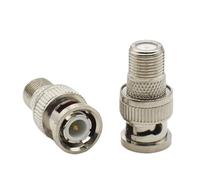 Q9 BNC a F TV Conector Recto Macho Hembra F a BNC Macho Adaptador Hembra convertidor Coaxial RF for cámara CCTV(Type3)