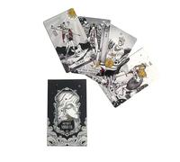 Qabinvoe Juego de tarot de espejo secreto de 12 x 7 cm, libro para principiantes, cartas de tarot con significados en ellas