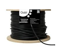 Qabl Cable solar de 4 mm², 15 m, color negro, cable solar H1Z2Z2, certificado TÜV, resistente a los rayos UV, flexible, cable fotovoltaico, cable de conexión solar para panel solar