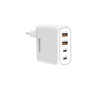 Qackenm Cargador USB C de 100 W, 4 puertos USB C, cargador rápido PPS para MacBook Pro/Air, Pixelbook, ThinkPad, HP Laptop, iPhone 17 Pro/16/15/14/13, iPhone Air, iPad Series, Galaxy S25, etc. (blanco