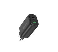 Qackenm GaN - Cargador USB C de 65 W, 3 puertos USB C, cargador rápido PPS para MacBook Pro/Air, iPhone 17, iPhone 16 Pro/15, iPhone Air, iPad mini/Air, Dell XPS 13, Galaxy S24, Steam Deck (Negro)