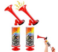 Qaestuan 2 Pcs Bocina de Aire Comprimido, Bocina de Aire portátil, Bocinas de Aires Manual, Fabricante de Ruido Fuerte, para Acampar al Aires Libre, Canotaje, Fiesta Cumpleaños, Eventos Deportivos