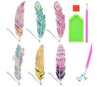 Qaestuan 6 Piezas Marcapaginas de Pintura de Diamantes, 5D Pintura Diamante Marcador, DIY Pinturas Diamante Marcadores Marcapaginas Niños, Regalos de cumpleaños para niños de 7-12 años