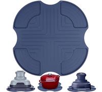 Qaestuan Alvamanteles de Silicona para Freidora de Aire, Resistente al Calor Salvamanteles para Ninja Crispi, Silicona Alfombrilla para Ninja Crispi, Resistente al Calor, Antideslizante（Azul Oscuro）