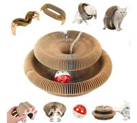 Qaestuan Magic Organ Cat Scratching Board, Scratching Board con Baile de Campana, Foldable Magic Organ Cat Grinding Claw, Interactive Mental Physical Exercise Tool for Indoor Pets