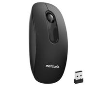 qaf Ratón inalámbrico 2.4G, delgado y compacto USB con nano receptor, clic silencioso, 1600 DPI, 1 mouse de batería AA, mouse portátil para PC, portátil y Mac con USB-A
