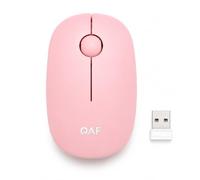 qaf Ratón inalámbrico 2.4G, pequeño ratón USB compacto con nano receptor, clic silencioso, 1600 DPI, mouse de batería AA, mouse portátil de viaje para laptop, PC y Mac con USB-A