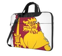 qahuopp Bolsa de transporte para ordenador portátil con diseño de bandera de Sri Lanka, para portátiles de 13, 14 y 15,6 pulgadas, Black, 15.6 inch