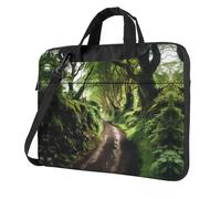 qahuopp Dark Hedges - Bolsa para ordenador portátil con estampado de Irlanda del Norte, con asa de transporte, para portátiles de 13, 14, 15,6 pulgadas, Black, 14 inch