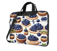 qahuopp Food Made Of Blueberry02 - Bolsa de transporte para computadora portátil de 13, 14, 15.6 pulgadas, Black, 13 inch