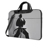 qahuopp Impressive Karate Men - Bolsa de transporte para computadora portátil con asa para laptop de 13, 14 y 15.6 pulgadas, Black, 15.6 inch