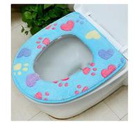 QAIXAG Juego de Fundas for Inodoro de Forro Polar Coralino Grueso, Asiento de Inodoro Suave de Lujo de una/Dos Piezas, Accesorios de baño (Color : Blue 1 Pieces Set)