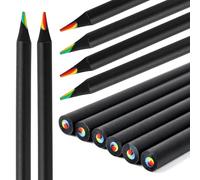 Qaixwuyi 12pcs Rainbow Pen 7 colores arco iris lápices de colores Juego de lápices de colores para niños para pintar dibujo regalo niños lápices arco iris lápices multicolor para arte dibujo colorear