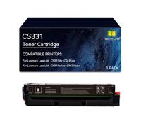 QALOP CS331 Cartucho de tóner Compatible 20N20K0 20N20C0 20N20M0 20N20Y0 | Reemplazo de cartuchos de tóner para Lexmark CS331 for impresora CS431dw CX331adwe CX431adw, con chip(Black)