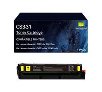 QALOP CS331 Cartucho de tóner Compatible 20N20K0 20N20C0 20N20M0 20N20Y0 | Reemplazo de cartuchos de tóner para Lexmark CS331 for impresora CS431dw CX331adwe CX431adw, con chip(Yellow)