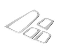 Qalvona Car Window Lift Button Switch Cover, Trim Decoration Frame para C Class W205, Plateado, Juego de 4 - ABS Resistente, Instalación Fácil, Compatible con GLC Class X253 2015-2018