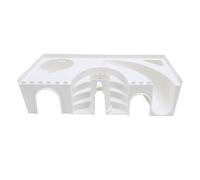 Qalvona Casa Escondite para Hámster, Castillo para Pequeños Animales, Estructura Resistente de ABS - Diseño Innovador, Multifuncional, Ideal para Juego y Descanso
