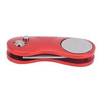 Qalvona Herramienta Reparadora de Divots Plegable para Golf, Forquilla de Metal Compacta con Marcador de Bola, Accesorio Portátil para Jugadores (Día)