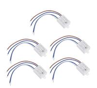 Qalvona Interruptor de Control de Sonido y Luz LED 5 Piezas, Sensor de Alta Sensibilidad 1-40W, Compatible con Lámparas - Ahorro de Energía, Retardo de 45 Segundos, Ideal para Iluminac