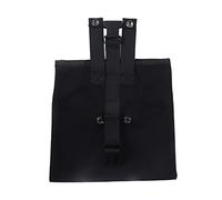 Qalvona Mochila de Recolección Outdoor, Bolsa de Cintura Plegable de Oxford, 22x21.5x1cm, Negra - Resistente y Compacta, Fácil de Transportar para Campamento y Senderismo (negro)