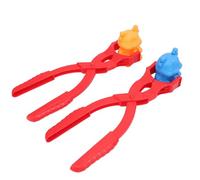 Qalvona Molde para Bola De Nieve Juego 2 Piezas, Clip con Mango Antideslizante, Forma De Ciervo - Fácil Uso, Material Seguro De Plástico, Ideal para Niños En Peleas De Nieve