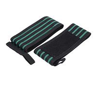 Qalvona Muñequeras Deportivas para Levantamiento, Soporte de Muñeca con Compresión, 1 Par - Cierre Ultra Ancho, Ajuste Cómodo, Protección para Entrenamiento y Pesas (Negro Verde)