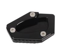 Qalvona Placa Ampliadora Soporte Lateral para Moto, Extensión de Pie de Apoyo, Aluminio Resistente, Compatible con STREET TWIN 16-19 - Mayor Estabilidad, Diseño Antioxidante, Ideal par (negro)