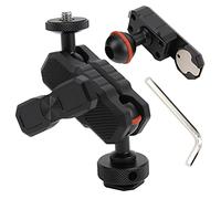 Qalvona Placa de Liberación Rápida Magic Arm Soporte Cold Shoe, Ajustable 360°, Aluminio Ligero y Portátil - Flexible, Resistente y Versátil para Fotografía y Video