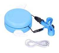 Qalvona Ventilador Eléctrico Colgante Ajustable, USB Recargable, Sin Aspas, Portátil para Cuello, Ligero y Silencioso (Azul)