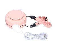 Qalvona Ventilador Eléctrico Colgante Ajustable, USB Recargable, Sin Aspas, Portátil para Cuello, Ligero y Silencioso (rosa)