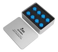 Qanba Gravity KS Mechanical Shafts Silent Pushbutton 30mm Snap-in (Boxed） (Clear Blue D01（8 pcs）)