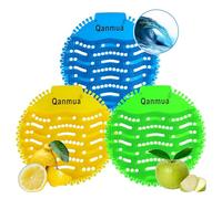 Qanmua 12 coladores de urinario con fragancia, inserto para orinario, adecuado para pis y ambientador, uso durante 30 días de efecto fresco, alfombrilla para cada orinario y urinario, 4 azules, 4