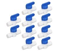 QANYEGN 10 Pcs Inline Ball Valve, 1/4 Inch Quick Connect Ball Valve Fittings, Mini Water Tube Shut Off Switch Quick Connect Fitting Accessory for Water Purifier