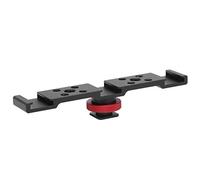 QANYEGN Adaptador de Montaje de Zapata, Soporte de Placa de Montaje de Zapata Triple, Soporte de Flash de extensión de Zapata para cámara de teléfono móvil (Black)