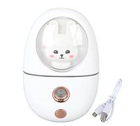 Qanyegn Animal Facial Mister Facial Mister, rociador de niebla facial, Vapor Vapor de Vapor Mini de Animales Recargable de USB para viajar 35 ml de 500 mAh (Blanco)