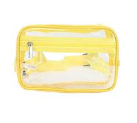Qanyegn Bag Clear Sling, Paquete de Cintura de PVC Grande a Prueba de Agua, Paquete de Cofre Transparente de Correa Ajustable para Viajes Deportivos, conciertos (Amarillo)