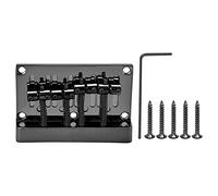 QANYEGN Bass Bridge, 4 Strings Bass Bridge Tailpiece, Bass Bridge Tailpiece Fixed Saddles for Jazz Electric Bass Accessories 85mm